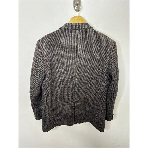 Harris Tweed Moores Men 44 Wool BrownBlazer Sports Coat